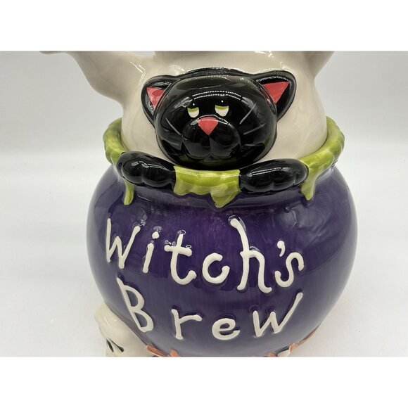 David's Cookies Vintage Halloween Witch's Brew Cookie Jar Kitchen Collectible - Picture 5 of 16